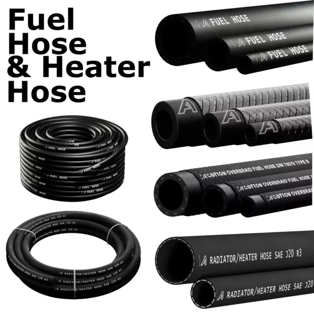 Rubber Fuel Heater Hose Engine Unleaded Petrol Diesel Oil Fuel Pipe Per Meter