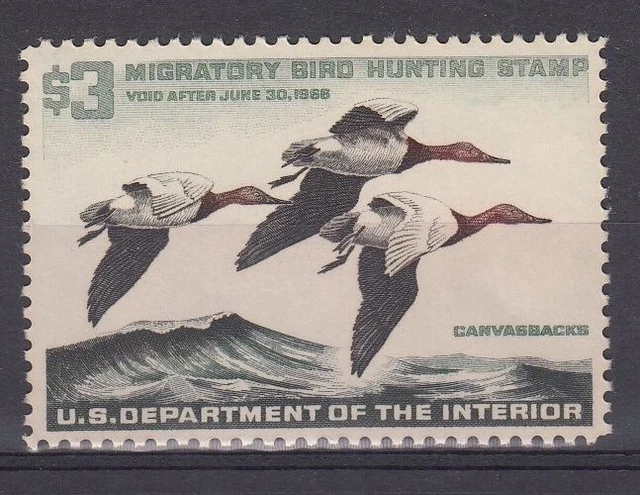 USA 1965 US Federal Duck Stamp $3 Migratory Bird Hunting MNH MUH