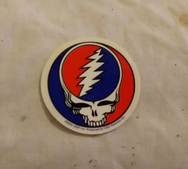 Small NEW Stock RARE Vinyl GENUINE Window STICKER Steal Your Face GRATEFUL DEAD