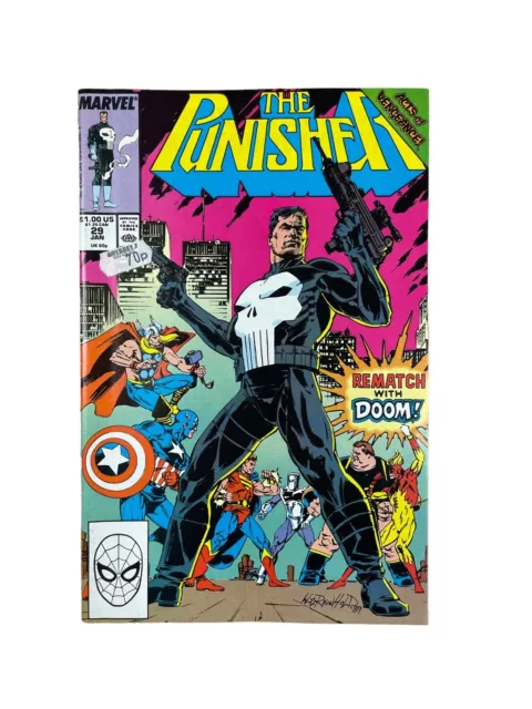 MARVEL comics the punisher volume 1 no 29 vintage 1990 comic book VGC dr doom