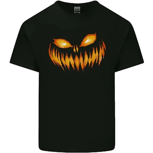 Zucca Viso Halloween Horror Spaventoso Uomo Cotone T-Shirt