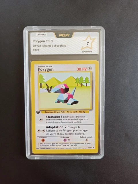 Carte Pokémon Porygon 39/102 Edition 1 - Set de Base - FR - PCA 7