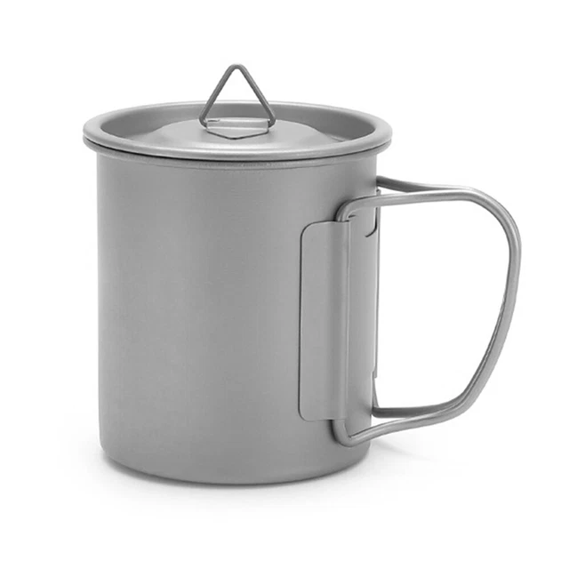 Ultralight Titanium Cup Folding Portable Outdoor Camping Picnic Water Coffee Mug