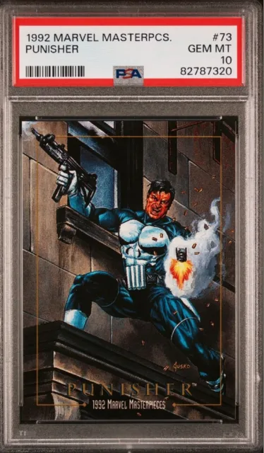 1992 Marvel Masterpieces 73 Punisher PSA 10 Gem Mint
