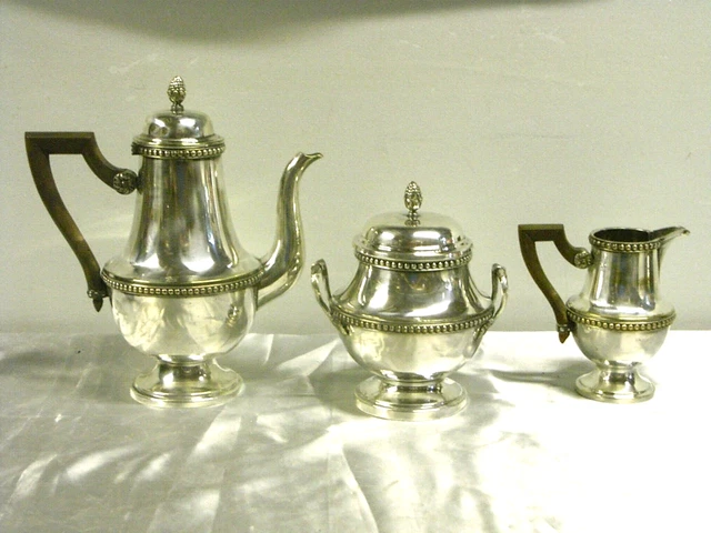 Service à Thé/café En étain – Étains Du Manoir – Lot De 4 Pièces – Bon état