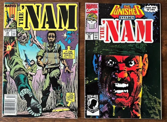 Marvel Comics The 'Nam #38, 52 (1989) Lot of 2