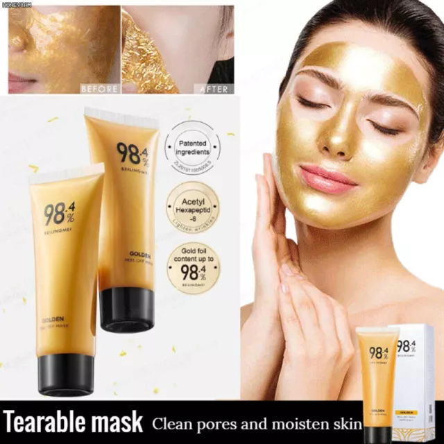 Gold Foil Peel-Off Mask-98.4% Beilingmei Gold Face Mask,for Wrinkles Facial Mask