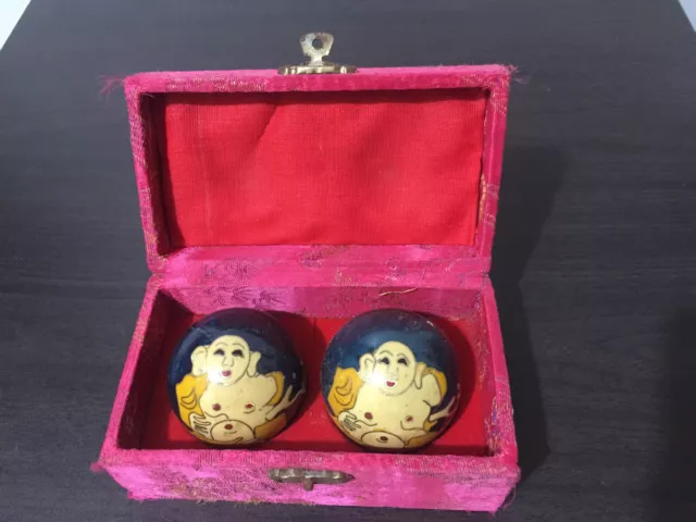 buddah stress balls in box  ying yang balls 2000's