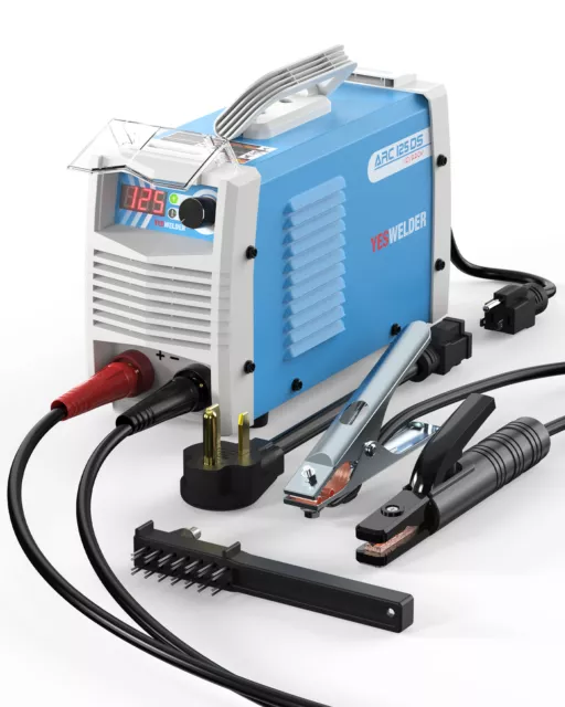 YESWELDER Stick Welder,125A 110/220V Hot Start IGBT ARC/ MMA Welding Machine