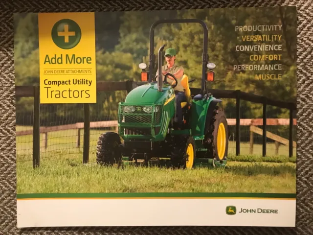 John Deere Advertising (2013) -Compact Utility Tractors Attachments-Free Postage