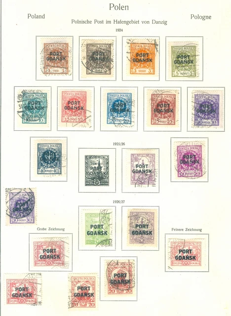 POLEN PORT GDANSK GUTE GESTEMPELTE SAMMLUNG mit besseren Werten, ANSEHEN, L@@K!!