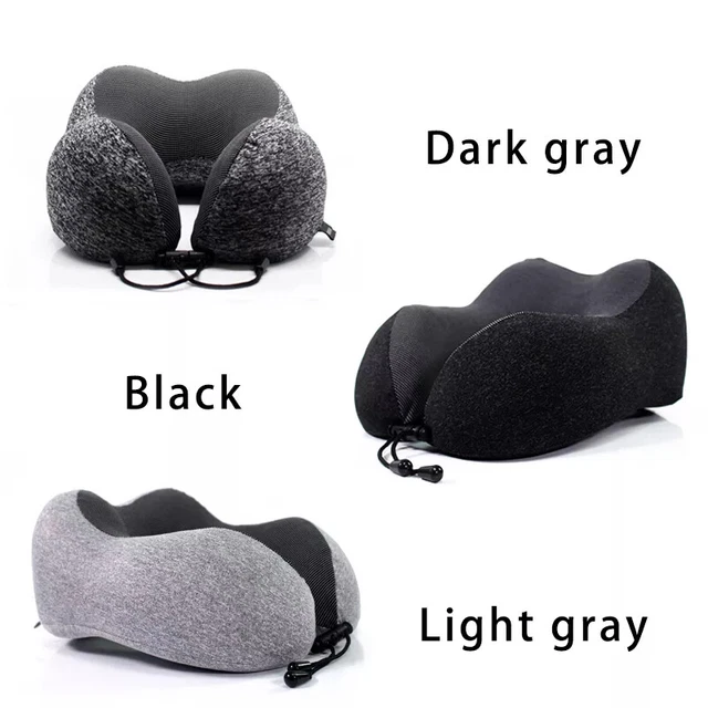 U Shape 100% Memory Foam Neck Pillow Travel Pillow Neck w/ 3D Eye Mask