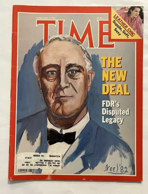 Time Magazine  Feb 1982 The New Deal  FDR Franklin Roosevelt Disputed Legacy