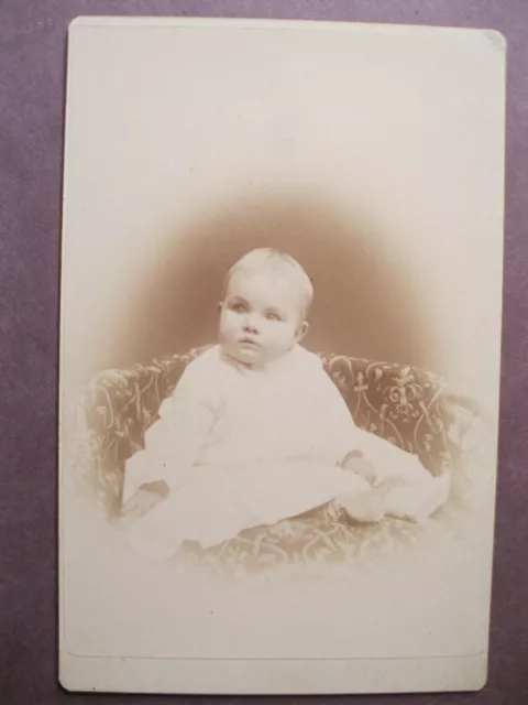 Cabinet Card Photo Child named Genevieve Pfeiffer by Davis Bros Portsmouth, N.H.