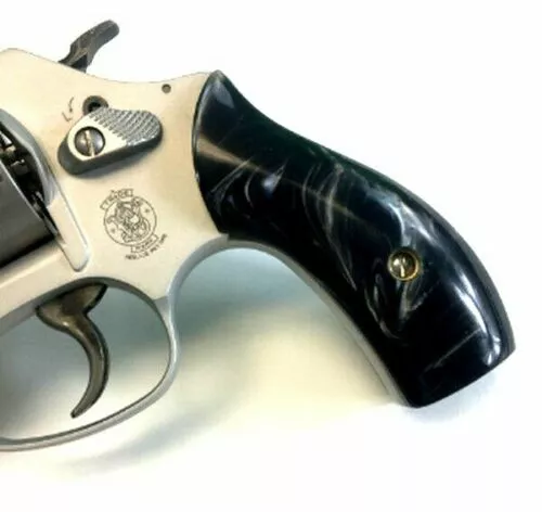 J Frame Grips fits most Smith & Wesson S&W Black Mother of Pearl Stunning Luster