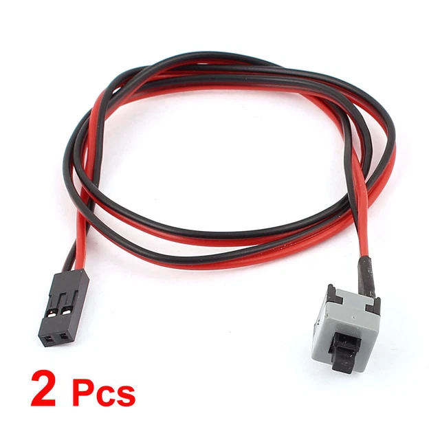 ATX PC COMPUTER Motherboard Switch On/Off/Reset Power Cable 2Pcs 5.50