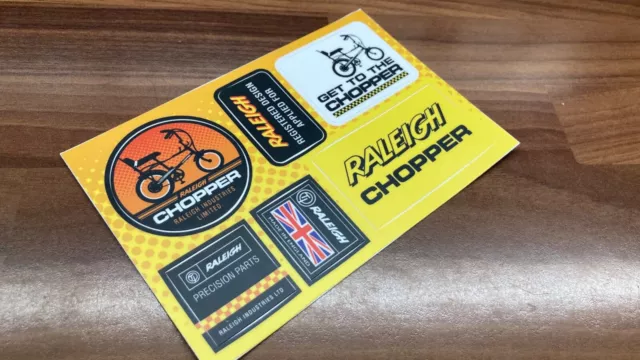 Raleigh Chopper - 6pc sticker sheet - Professionally printed diecut stickers