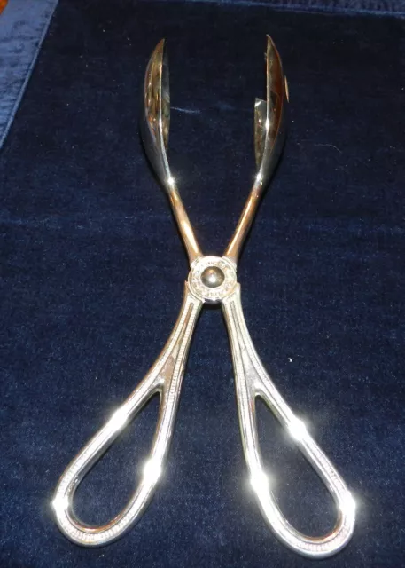 Beautiful Vintage Silver Plated Salad Tongs - Servers - Excellent Condition