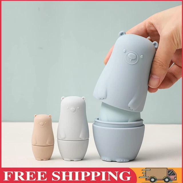 Color Size Matching Toys Gifts Montessori Toy for Boys Girls (Blue Bear)