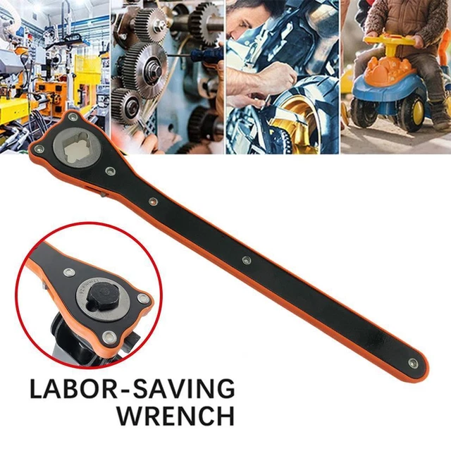 Car 360° Swivel Labor-Saving Jack Ratchet Wrench Tire Tool Wheel --ne C0J5