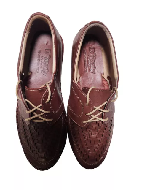 MEN'S US9 D-SANTY Mexican Sandals Huaraches Woven Tan Leather $29.99 ...