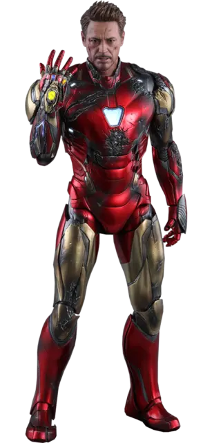 MARVEL Tony Stark Iron Man Mark LXXXV Battle Damaged Hot Toys Sideshow MMS543D33
