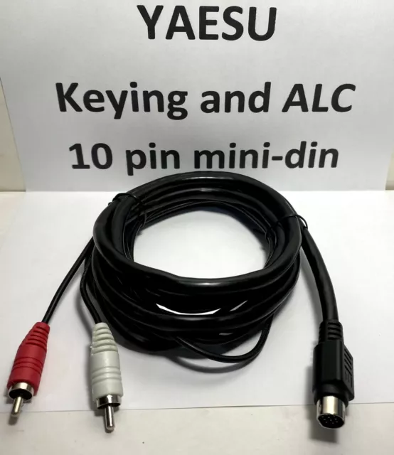YAESU FTDX1200 FTDX10 FT-950 10-PIN MINI-DIN cable amplifier keying ALC FT-450