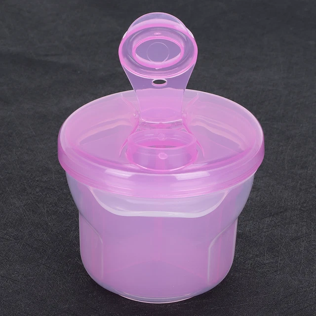 Distributeur De Lait En Poudre Portable - Forme Vache, Compartiment Cuillère, Couvercle Silicone, En PP, Pour Voyages