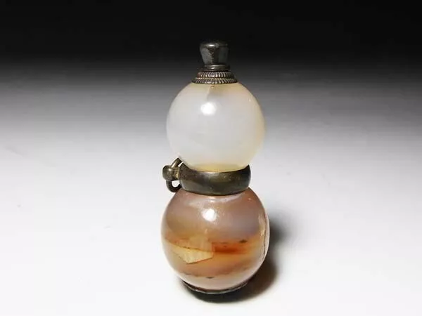 Netsuke Inro Sagemono Meiji Period Japanese Antique Agate Gourd Ornamnet