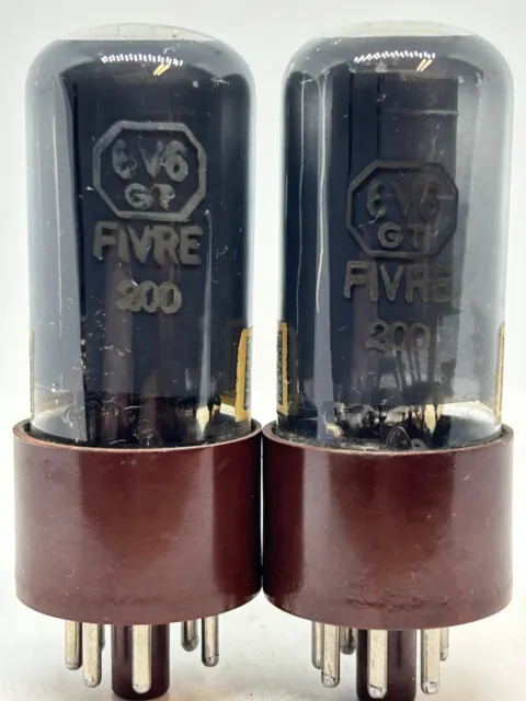 6v6 5s2d 6v6gt cv508 Fivre Italy tube pair tubes same code matched valve 1950's