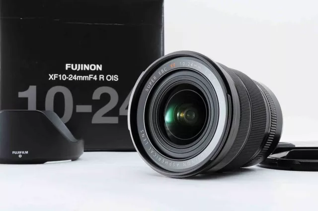 [Almost MINT] FUJIFILM Fuji Fujinon XF 10-24mm F/4 R OIS Lens w/Hood From JAPAN