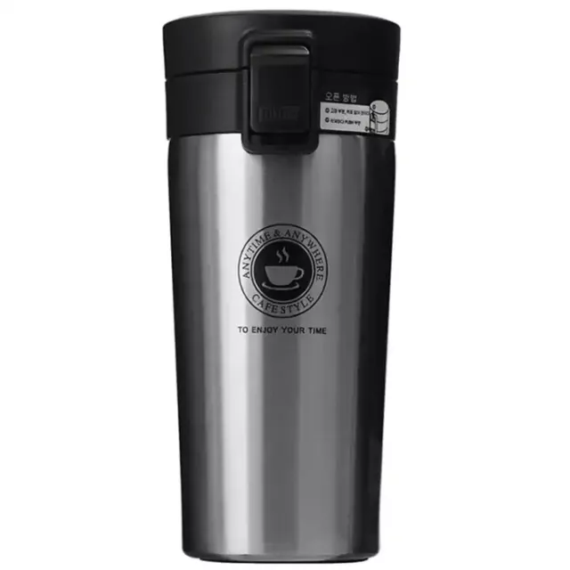 Insulated Travel Coffee Mug Cup Thermal Stainless Steel Flask Vacuum Thermos UK