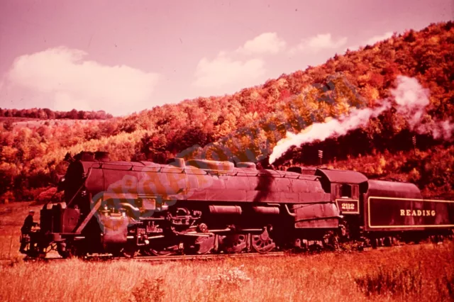 Vtg 1960 Duplicate Train Slide 2112 Reading Steam Engine Allentown PA X6P031