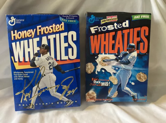 Ken Griffey Jr Wheaties Cereal Frosted & Honey Frosted 1997 NEW SEALED Boxes