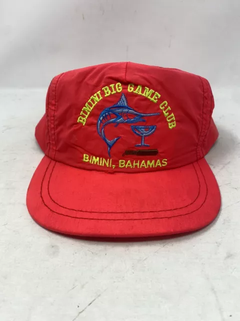 VINTAGE Bimini Big Game Club Bahamas Snapback Adjustable Nylon 90s Made in USA