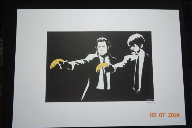 Banksy Lithographie 50x35 limitiert, handsigniert, Prägestempel.