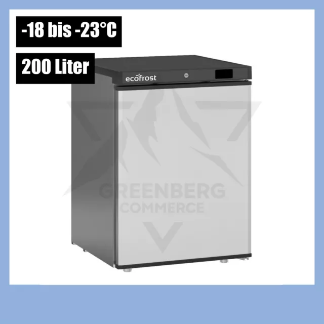 NEU Tiefkühlschrank Edelstahl Digital Umluft Kühlung 200 Liter Lager Gastronomie