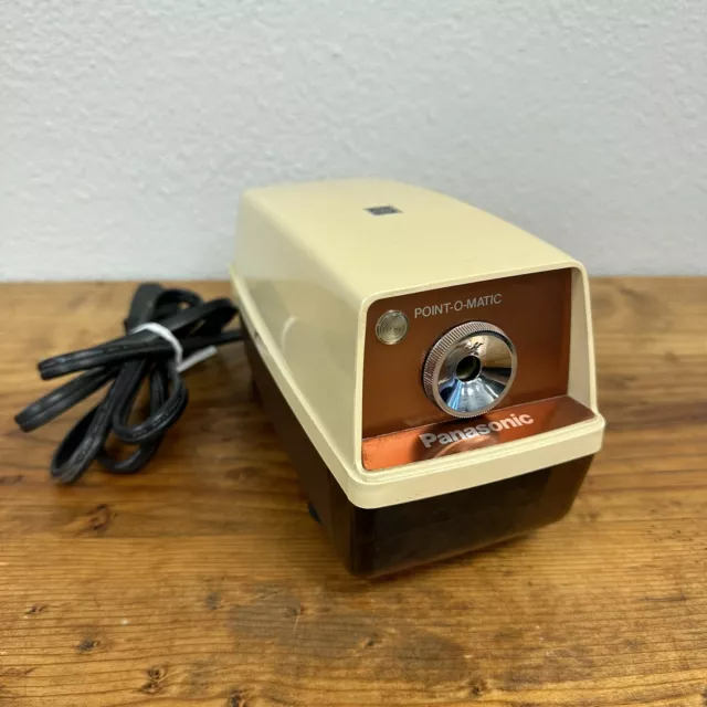 Vintage Panasonic Point-O-Matic Electric Pencil Sharpener KP-33A Desktop Working