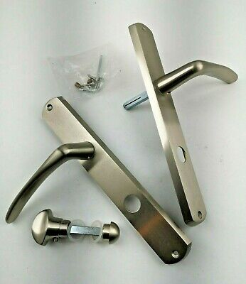TecTake Poignée de porte interieur design acier inoxydable sur plaque longue 