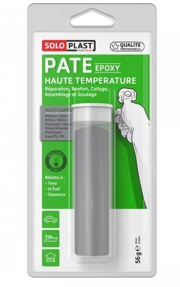 Mastic pâte epoxy haute température réparation renfort collage tous matériaux SO