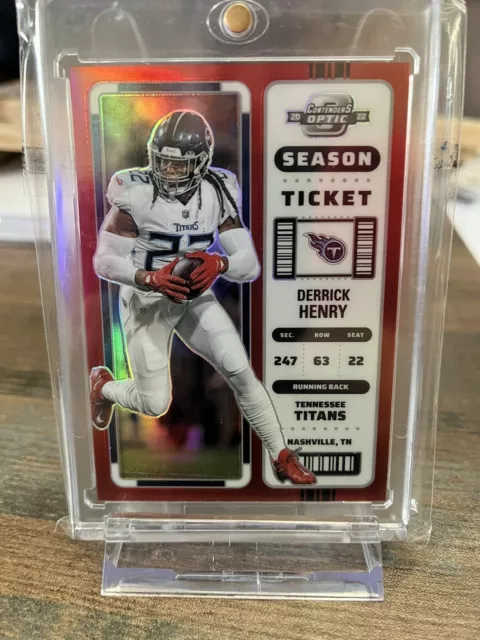 2022 Panini Contenders Optic Football Derrick Henry Season Ticket Red /175 🔥