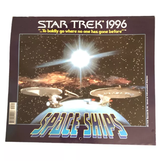 STAR TREK Space Ships KALENDER Gültig 2024 Rarität von 1996 original neu