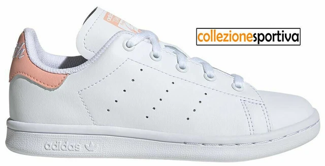 SCARPE BAMBINO/BAMBINA ADIDAS STAN SMITH - EE7580 col. bianco/rosa