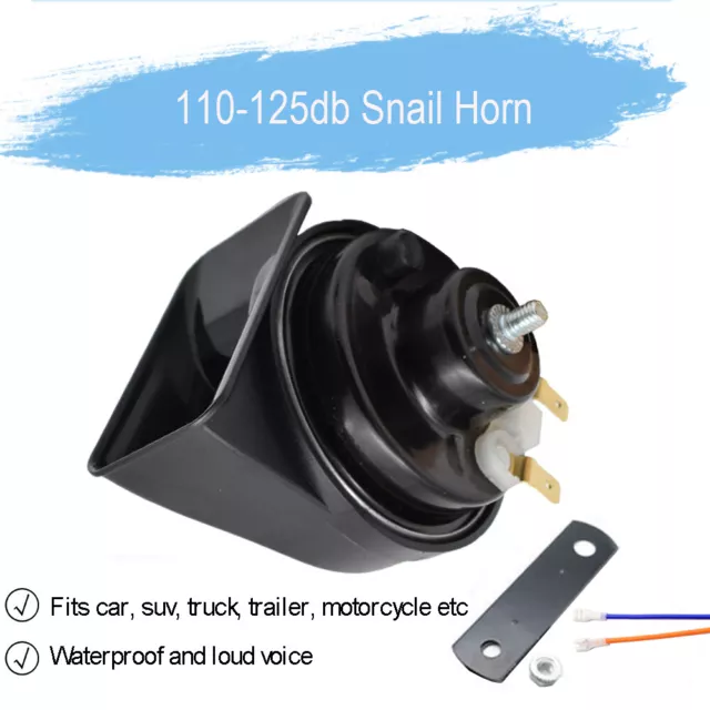 12V 110-125db Waterproof Loud 1 Pc Snail Air Horn For Car Motorcycle Boat Van