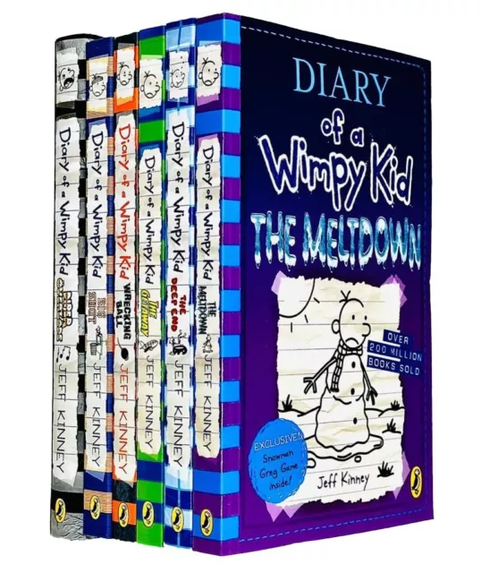 Diary of a Wimpy Kid Series 12-17 Collection 6 Books Set By Jeff Kinney Getaway