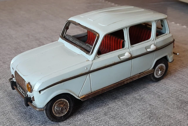 Ancienne Miniature Renault 4L Joustra - Version Poste Jaune