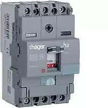 Hager HHA160U Moulded Case Circuit Breaker h3 x160 TM ADJ 3P3D 160A 25kA CTC ...