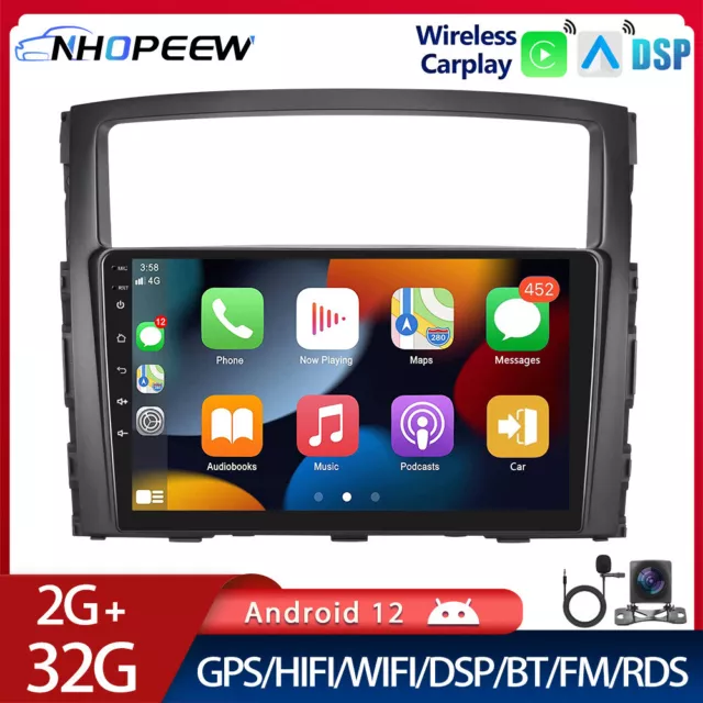 For Mitsubishi Pajero 06-14 Rockford Carplay Car GPS Stereo Radio Android 12 32G