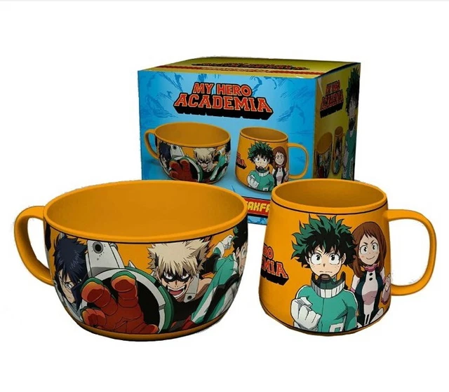 Juego Oficial De Desayuno My Hero Academia Tazón Y Taza De Café Nuevo En Caja
