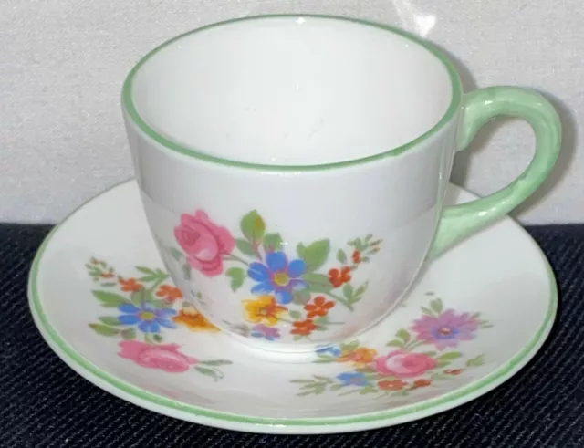 Shelley China *WESTMINSTER* DRESDEN *  1 1/8" MINI MINIATURE CUP & SAUCER*